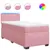 Produktbild 2 för Ramsäng med madrass rosa 90x190 cm sammet