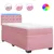 Produktbild 2 för Ramsäng med madrass rosa 90x190 cm sammet