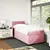 Produktbild 5 för Ramsäng med madrass rosa 90x190 cm sammet