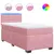 Produktbild 2 för Ramsäng med madrass rosa 90x200 cm sammet