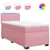 Produktbild 2 för Ramsäng med madrass rosa 100x200 cm sammet