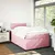 Produktbild 4 för Ramsäng med madrass rosa 120x190 cm sammet