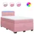 Produktbild 2 för Ramsäng med madrass rosa 120x190 cm sammet