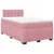 Produktbild 3 för Ramsäng med madrass rosa 120x190 cm sammet