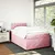 Produktbild 4 för Ramsäng med madrass rosa 120x190 cm sammet