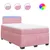 Produktbild 2 för Ramsäng med madrass rosa 120x200 cm sammet