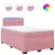 Produktbild 2 för Ramsäng med madrass rosa 120x200 cm sammet