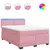Produktbild 2 för Ramsäng med madrass rosa 140x190 cm sammet