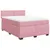 Produktbild 3 för Ramsäng med madrass rosa 140x190 cm sammet