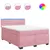 Produktbild 2 för Ramsäng med madrass rosa 140x190 cm sammet