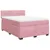 Produktbild 3 för Ramsäng med madrass rosa 140x190 cm sammet