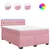 Produktbild 2 för Ramsäng med madrass rosa 140x190 cm sammet