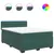Produktbild 2 för Ramsäng med madrass mörkgrön 140x190 cm sammet