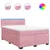 Produktbild 2 för Ramsäng med madrass rosa 140x200 cm sammet