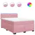 Produktbild 2 för Ramsäng med madrass rosa 160x200 cm sammet