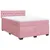 Produktbild 3 för Ramsäng med madrass rosa 160x200 cm sammet