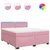 Produktbild 2 för Ramsäng med madrass rosa 180x200 cm sammet