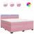 Produktbild 2 för Ramsäng med madrass rosa 180x200 cm sammet