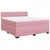 Produktbild 3 för Ramsäng med madrass rosa 180x200 cm sammet