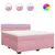 Produktbild 2 för Ramsäng med madrass rosa 180x200 cm sammet