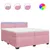 Produktbild 2 för Ramsäng med madrass rosa 200x200 cm sammet