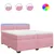 Produktbild 2 för Ramsäng med madrass rosa 200x200 cm sammet