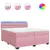 Produktbild 2 för Ramsäng med madrass rosa 200x200 cm sammet