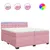 Produktbild 2 för Ramsäng med madrass rosa 200x200 cm sammet