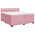Produktbild 3 för Ramsäng med madrass rosa 200x200 cm sammet
