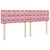 Produktbild 9 för Ramsäng med madrass rosa 200x200 cm sammet