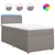 Produktbild 2 för Ramsäng med madrass taupe 80x200 cm tyg