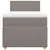 Produktbild 6 för Ramsäng med madrass taupe 90x190 cm tyg