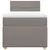 Produktbild 6 för Ramsäng med madrass taupe 90x190 cm tyg