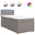 Produktbild 2 för Ramsäng med madrass taupe 90x190 cm tyg