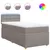 Produktbild 2 för Ramsäng med madrass taupe 90x190 cm tyg