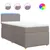 Produktbild 2 för Ramsäng med madrass taupe 90x200 cm tyg