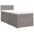 Produktbild 3 för Ramsäng med madrass taupe 90x200 cm tyg