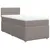 Produktbild 3 för Ramsäng med madrass taupe 90x200 cm tyg