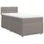 Produktbild 3 för Ramsäng med madrass taupe 90x200 cm tyg