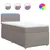 Produktbild 2 för Ramsäng med madrass taupe 100x200 cm tyg
