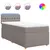 Produktbild 2 för Ramsäng med madrass taupe 100x200 cm tyg