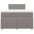Produktbild 6 för Ramsäng med madrass taupe 120x190 cm tyg