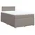 Produktbild 3 för Ramsäng med madrass taupe 120x200 cm tyg