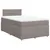 Produktbild 3 för Ramsäng med madrass taupe 120x200 cm tyg