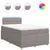 Produktbild 2 för Ramsäng med madrass taupe 120x200 cm tyg