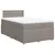 Produktbild 3 för Ramsäng med madrass taupe 120x200 cm tyg