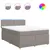 Produktbild 2 för Ramsäng med madrass taupe 140x190 cm tyg