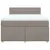 Produktbild 6 för Ramsäng med madrass taupe 140x190 cm tyg