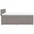 Produktbild 7 för Ramsäng med madrass taupe 140x190 cm tyg