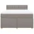 Produktbild 6 för Ramsäng med madrass taupe 140x190 cm tyg